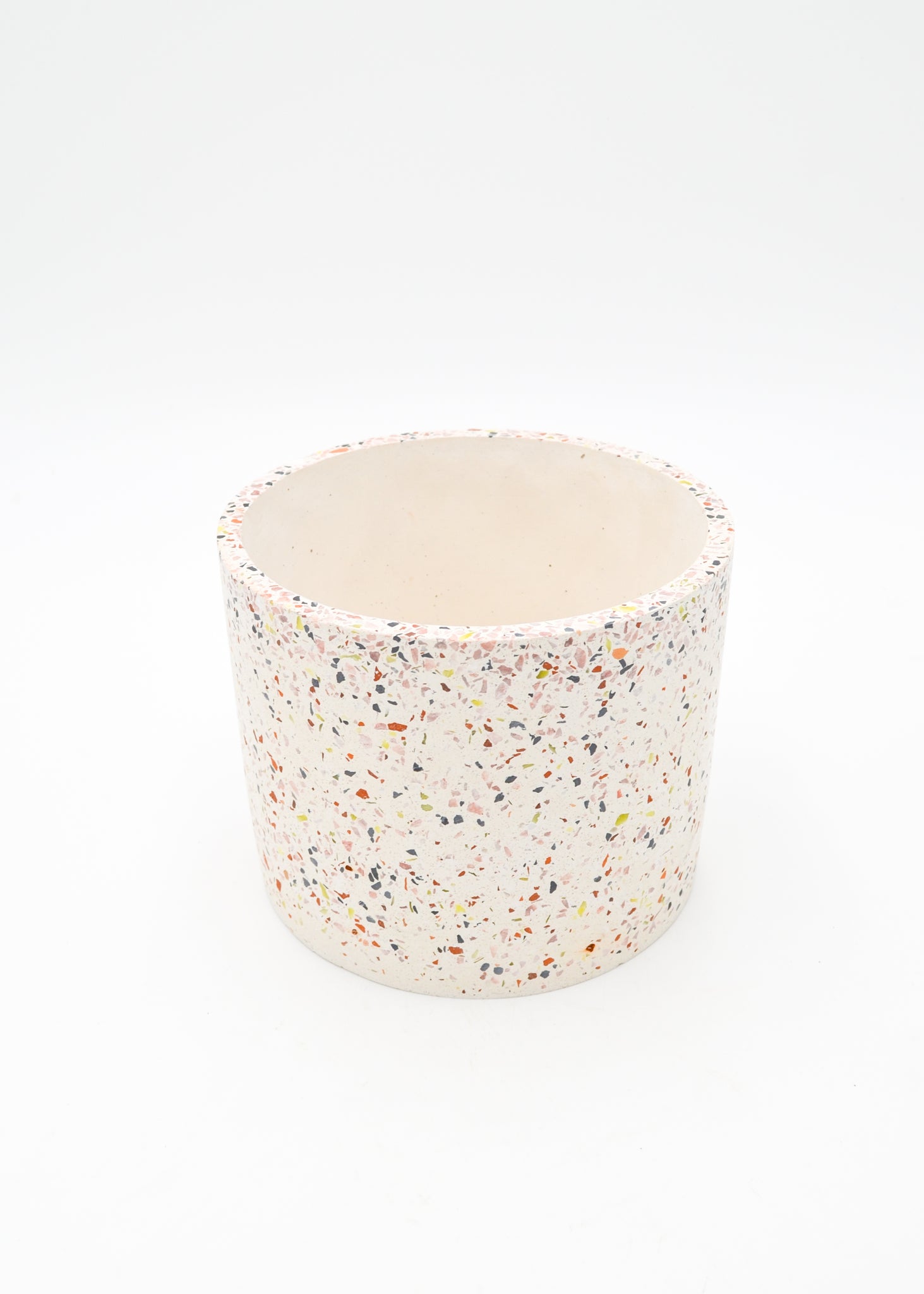 Terrazzo White Multicolored Ceramic Pot -  - Pots and Vases - Wild Lark