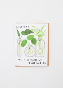 "Here's to Another Year of Growth" Card - Plants Propagating -  - Sketchy Notions - Wild Lark