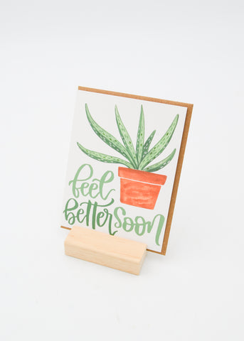 "Feel Better Soon" Card - Aloe Plant -  - Sketchy Notions - Wild Lark