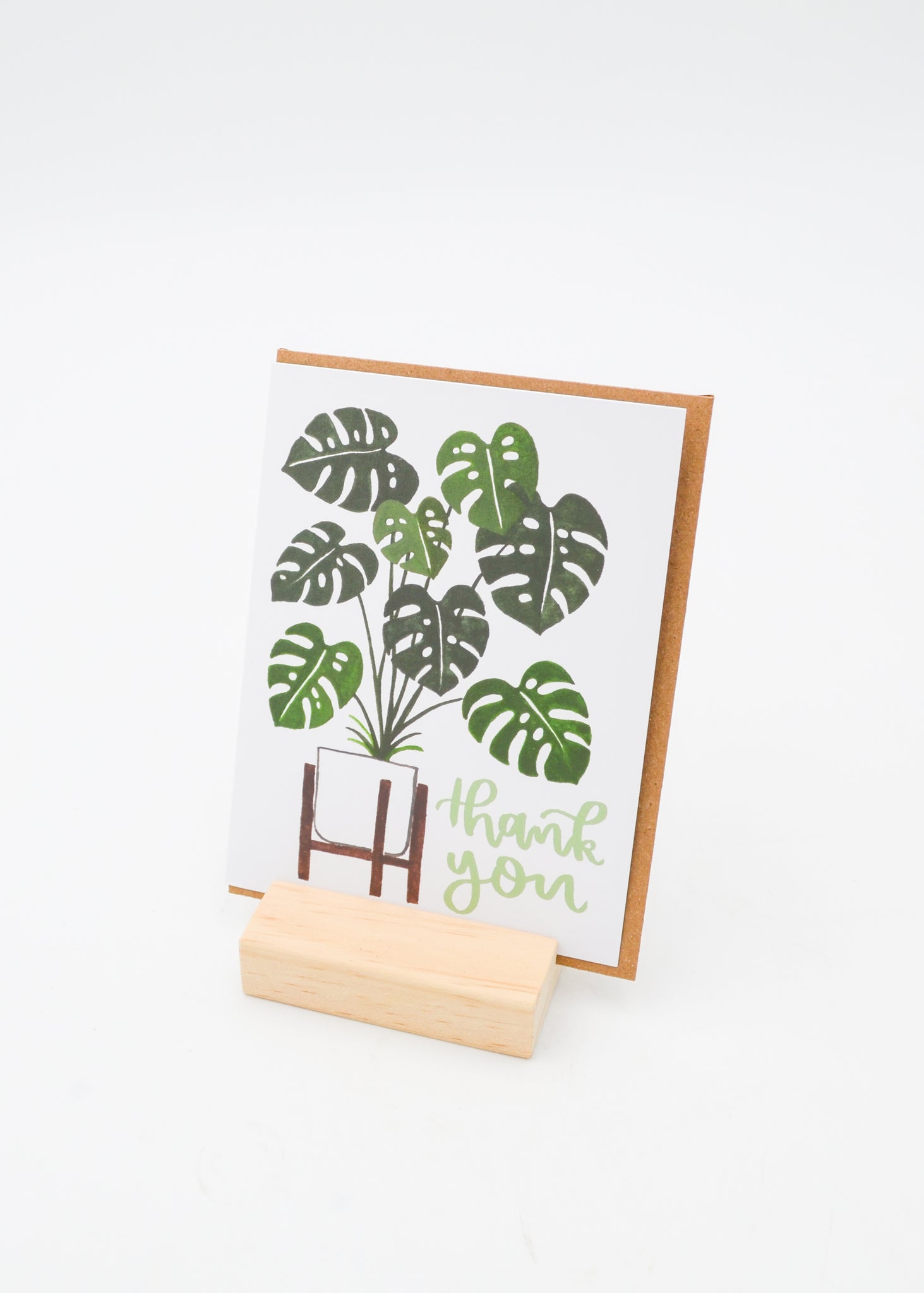 "Thank You Card" - Monstera Plant -  - Sketchy Notions - Wild Lark