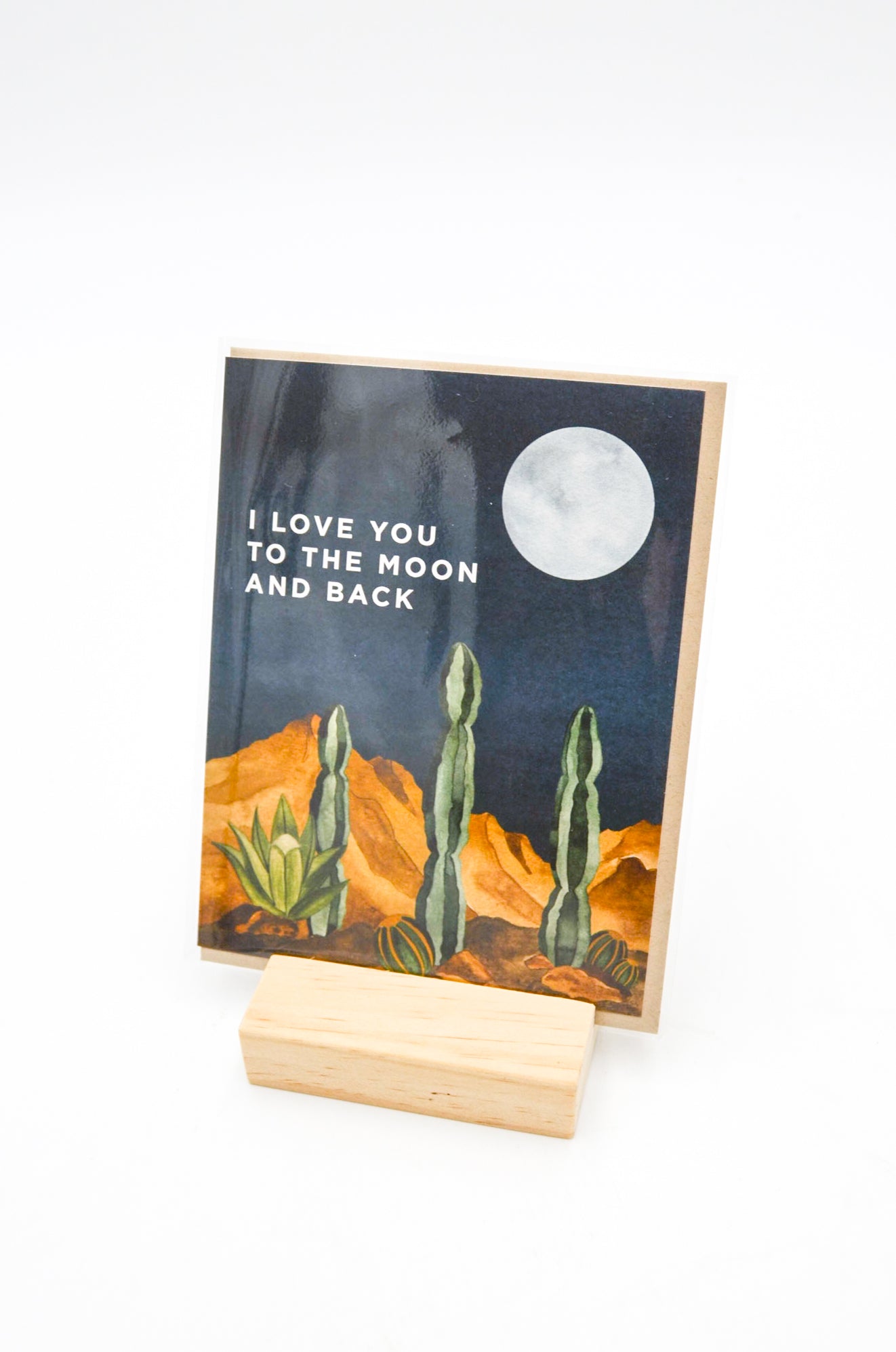"I Love You To The Moon And Back" Card - Cactus -  - Paper Anchor Co. - Wild Lark