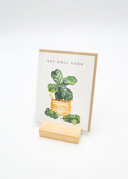 "Get Well Soon" Card - Fiddle-leaf Fig -  - Paper Anchor Co. - Wild Lark