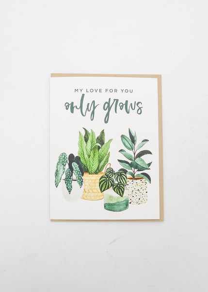 "My Love For You Only Grows" Card - Plants -  - Paper Anchor Co. - Wild Lark