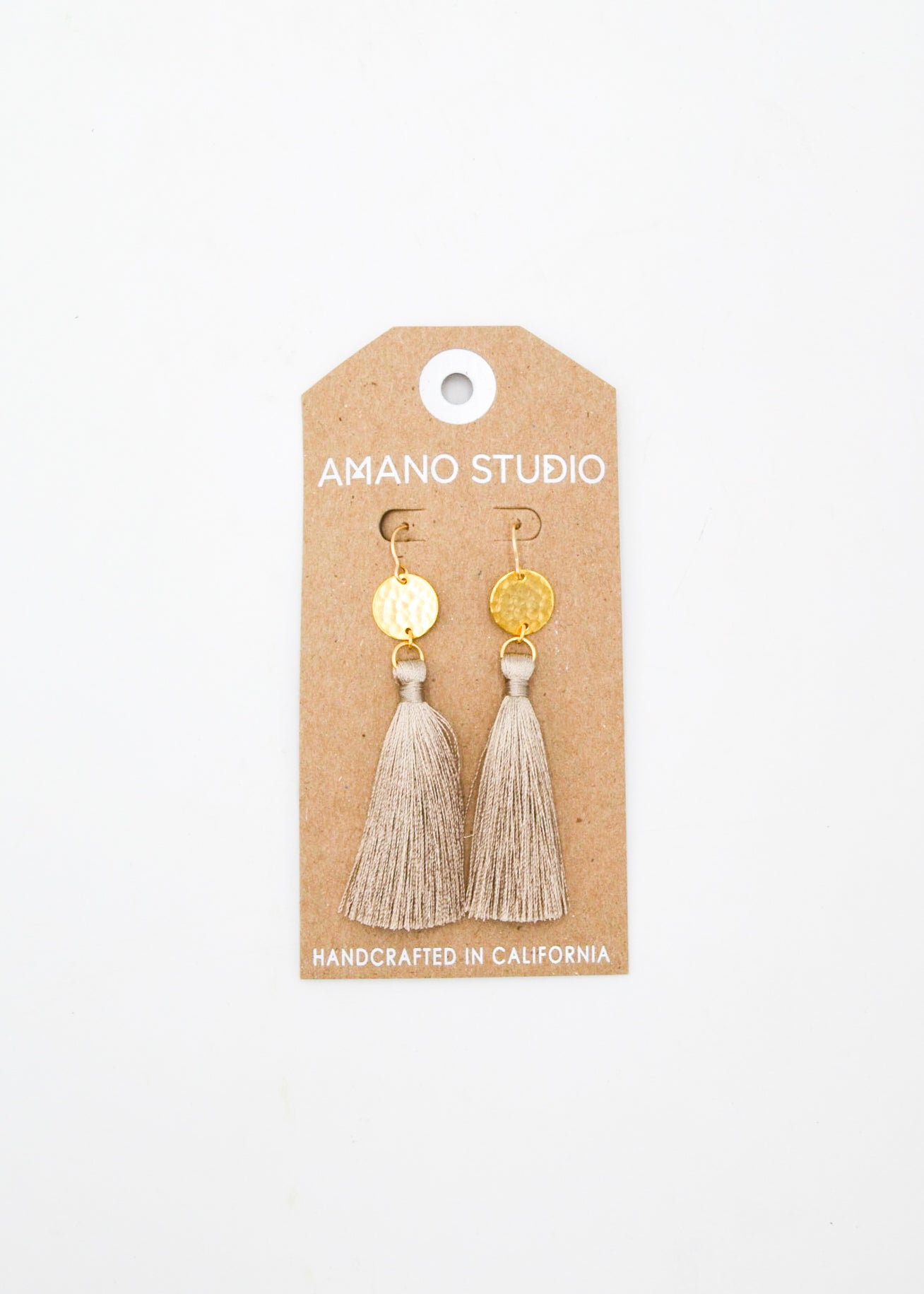 Amano Studio - Gold + Taupe Tassels Earrings -  - Amano Studio - Wild Lark