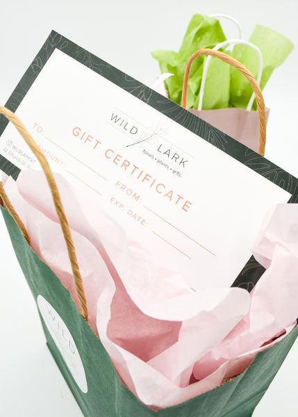 Wild Lark Gift Card - Physical Card (delivery or pickup) For in-store use only! -  - Wild Lark - Wild Lark