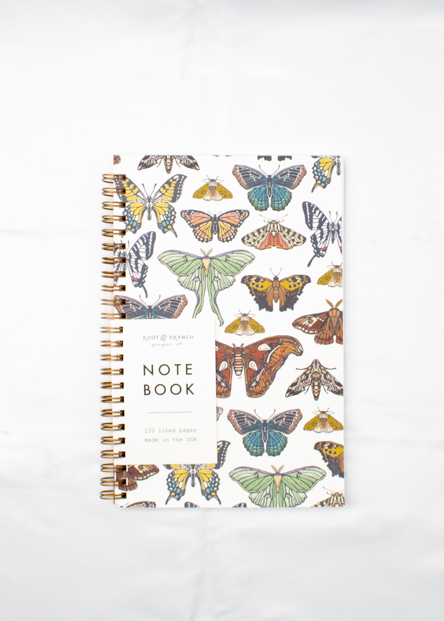 Butterflies + Moths Lined Notebook -  - Root & Branch Paper Co. - Wild Lark