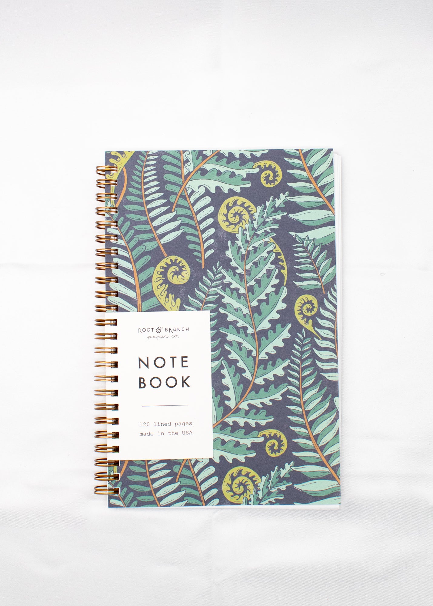 Blue Ferns Lined Notebook -  - Root & Branch Paper Co. - Wild Lark