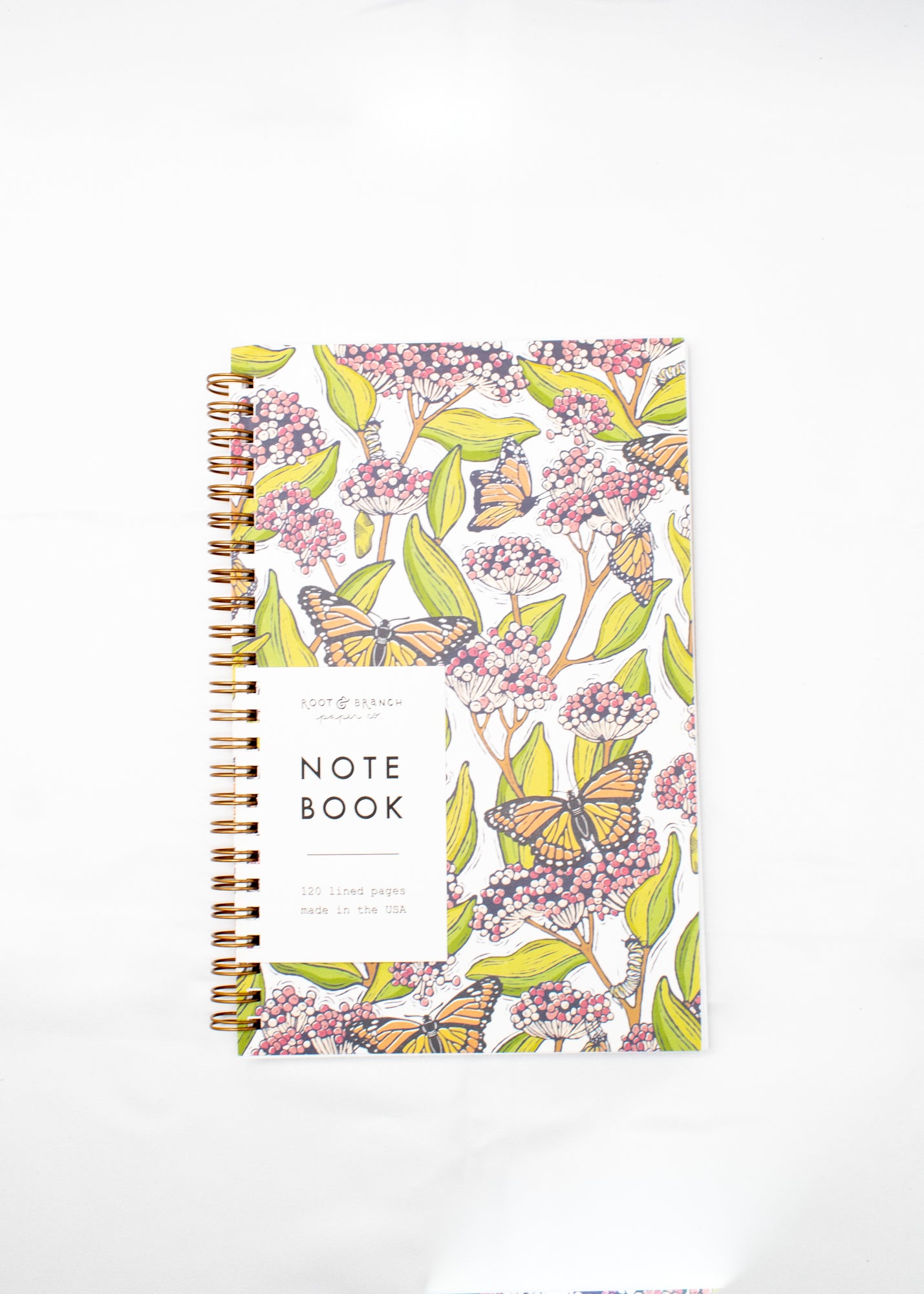 SALE! Flowers + Butterflies Lined Notebook -  - Root & Branch Paper Co. - Wild Lark