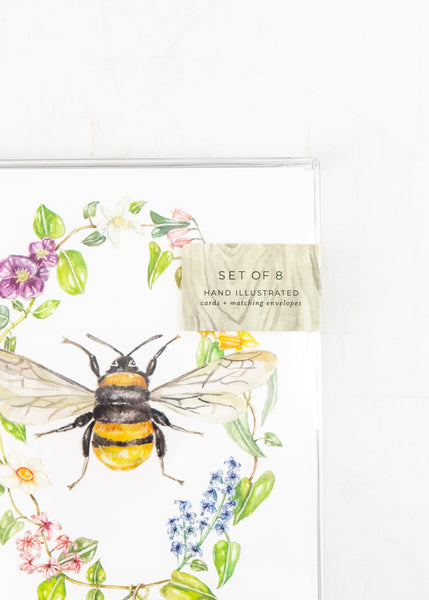 Honeybee + Botanicals Illustrated Cards (Set of 8) -  - Lana's Shop - Wild Lark