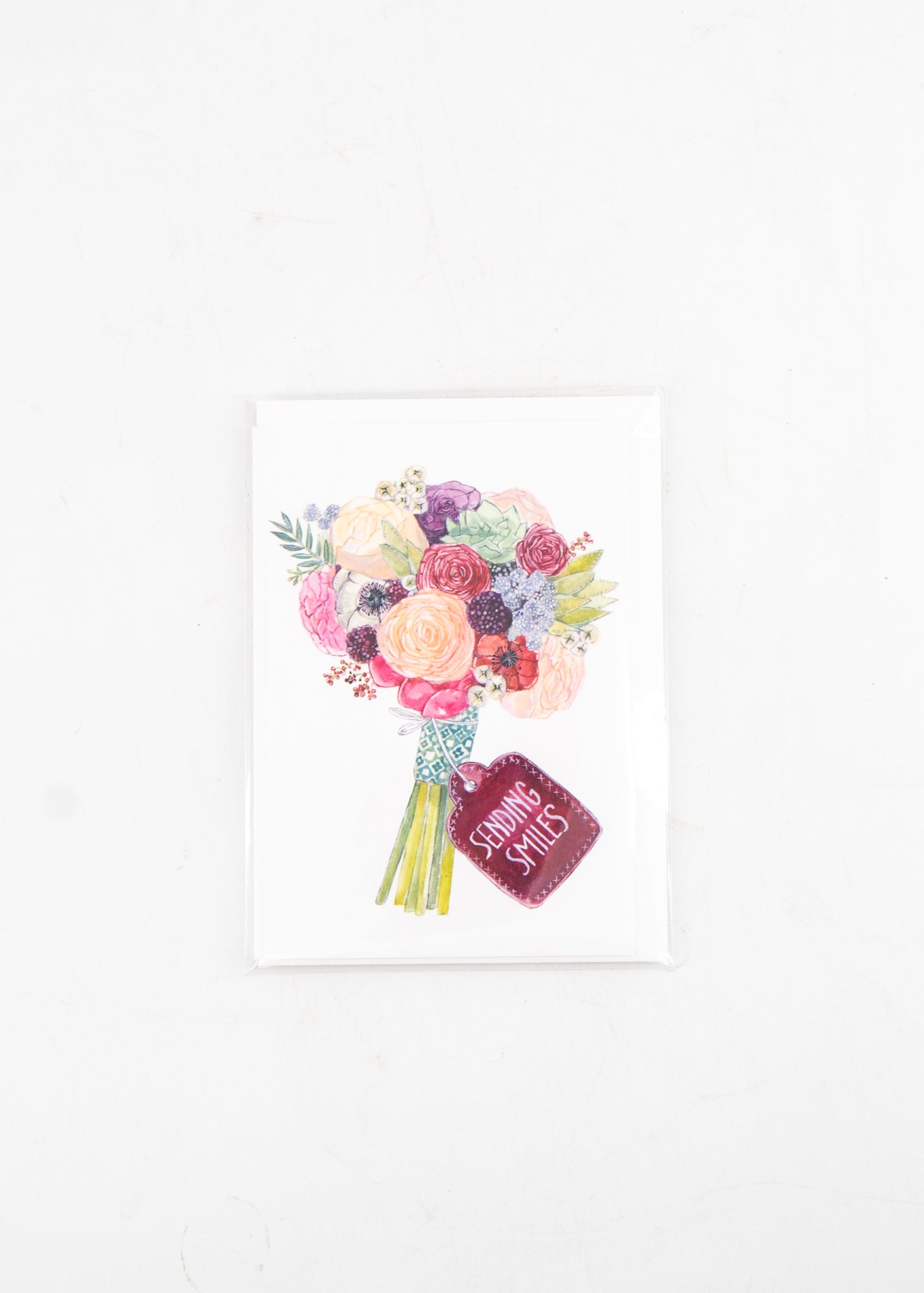 "Sending Smiles" Flower Bouquet Card (small) -  - Lana's Shop - Wild Lark