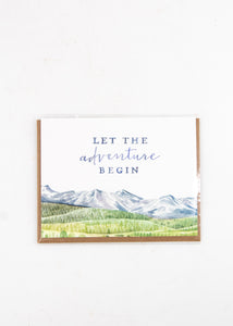 "Let the Adventure Begin" Mountains Card -  - Lana's Shop - Wild Lark