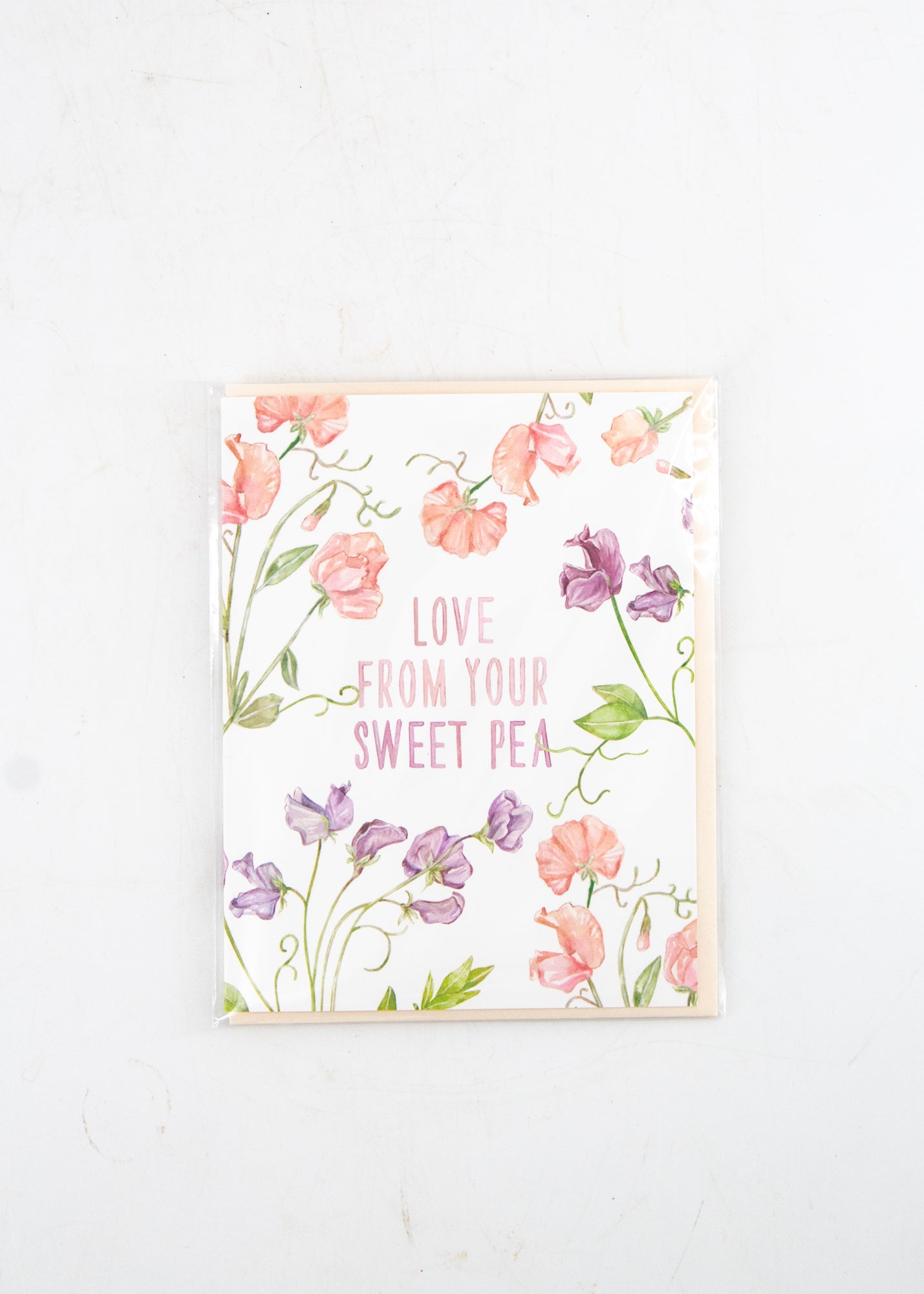"Love From Your Sweet Pea" Flowers Card -  - Lana's Shop - Wild Lark