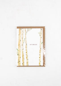 "Happy Anniversary" Birch Tree Card -  - Lana's Shop - Wild Lark