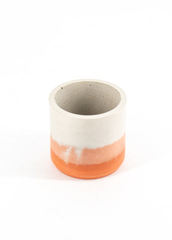 White + Pink + Orange Concrete Pot -  - Cord + Iron - Wild Lark