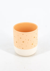 White and Peach Dot Pot 3.75" and 5" -  - Pots and Vases - Wild Lark