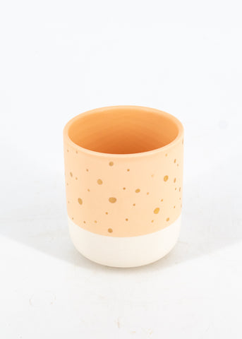White and Peach Dot Pot 3.75" and 5" -  - Pots and Vases - Wild Lark
