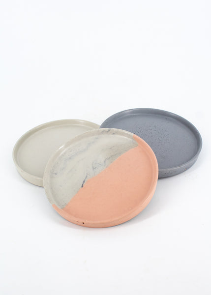 SALE! 6" Concrete Saucers (3 Colors Available) -  - Cord + Iron - Wild Lark