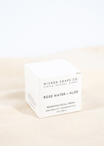 Rose Water + Aloe Renewing Facial Cream -  - Wicked Soaps Co. - Wild Lark