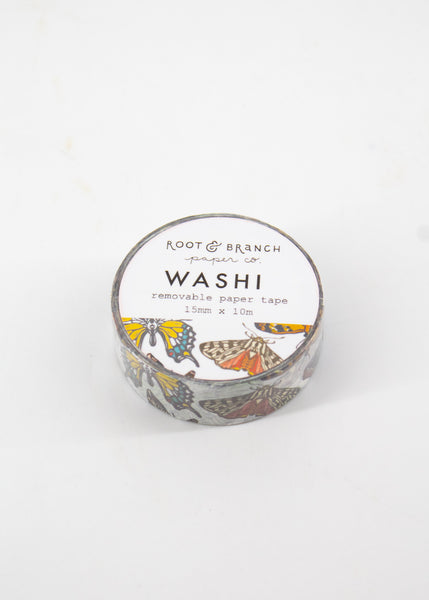 Washi Paper Tape (4 Prints Available) - Moths - Root & Branch Paper Co. - Wild Lark