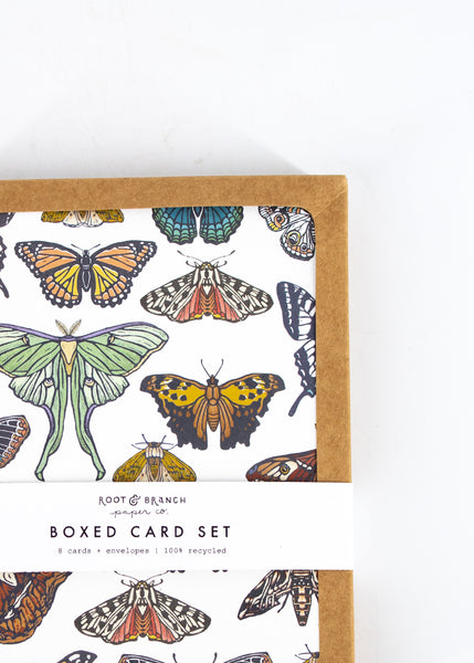 Butterflies and Moths Boxed Card Set -  - Root & Branch Paper Co. - Wild Lark