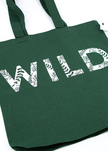 Small Green Tote Bag - "WILD" -  - Nature Supply Co. - Wild Lark