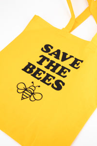Small Gold Tote Bag - "Save The Bees" -  - Nature Supply Co. - Wild Lark