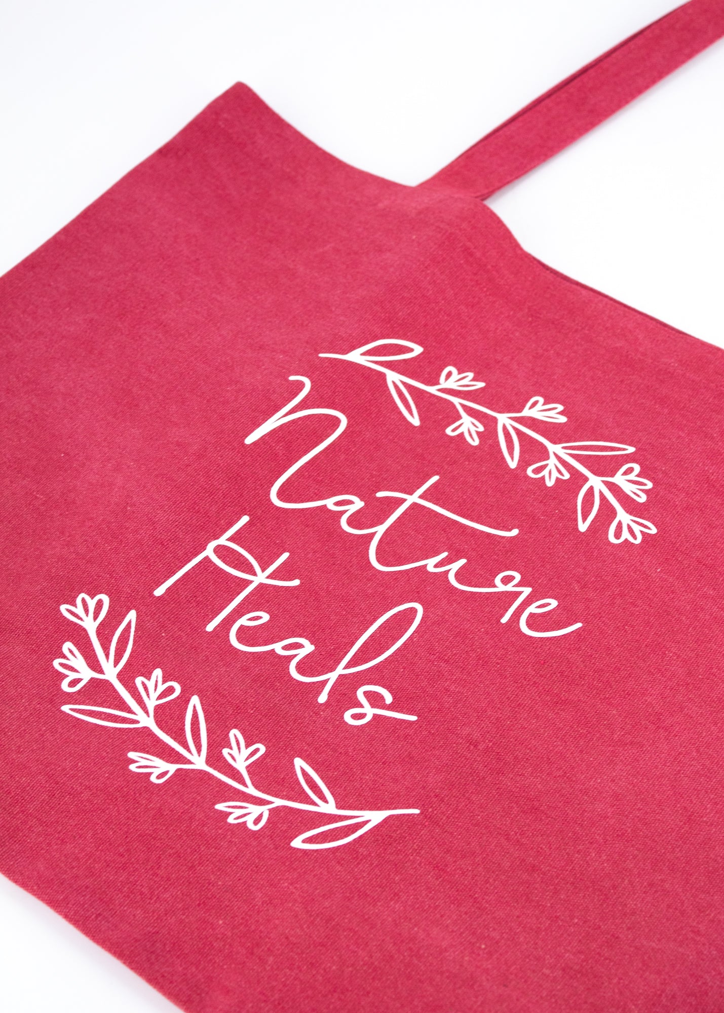 Medium Red Tote Bag - "Nature Heals" -  - Nature Supply Co. - Wild Lark