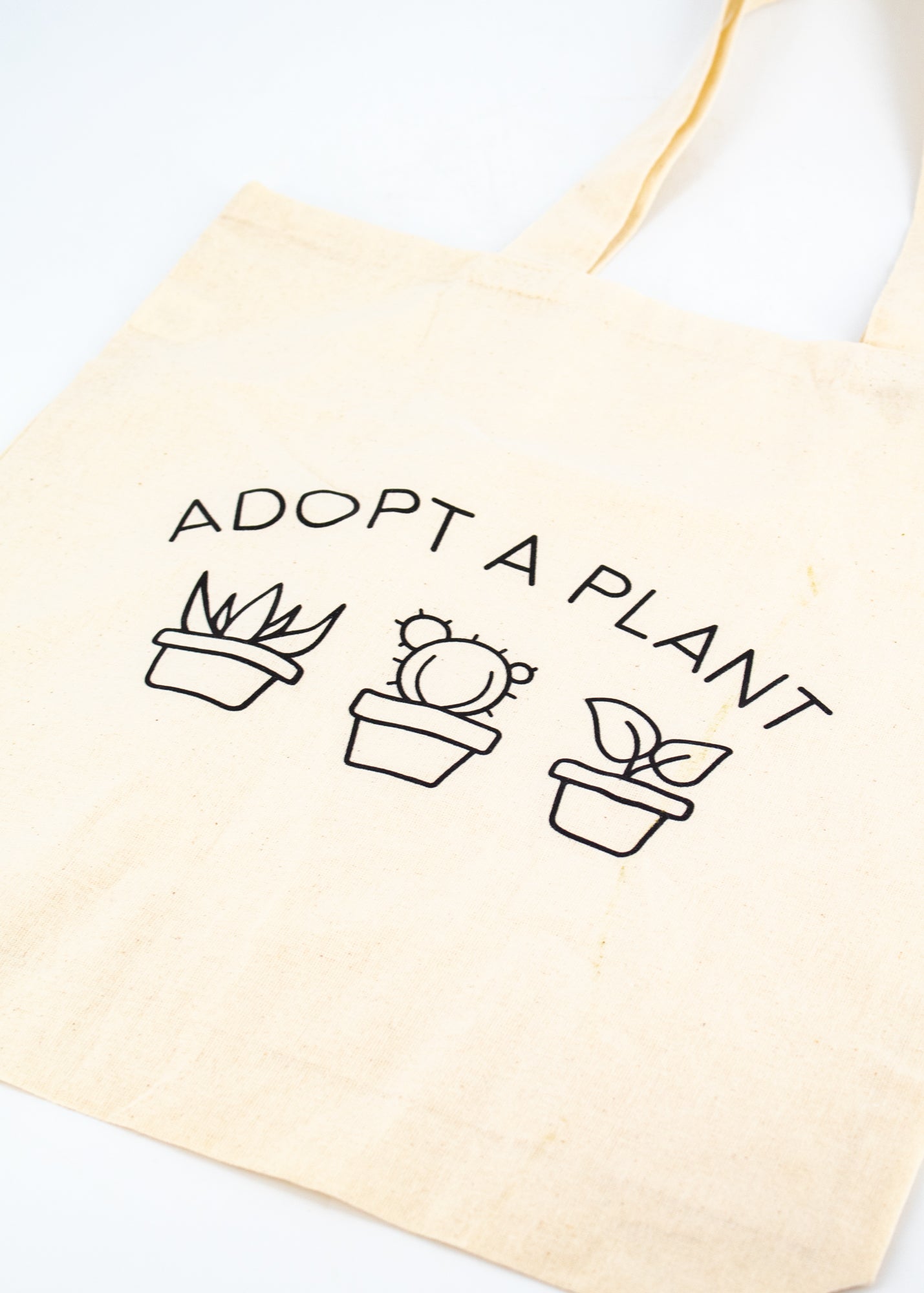 SALE! Small Cream Tote Bag - "Adopt a Plant" -  - Nature Supply Co. - Wild Lark