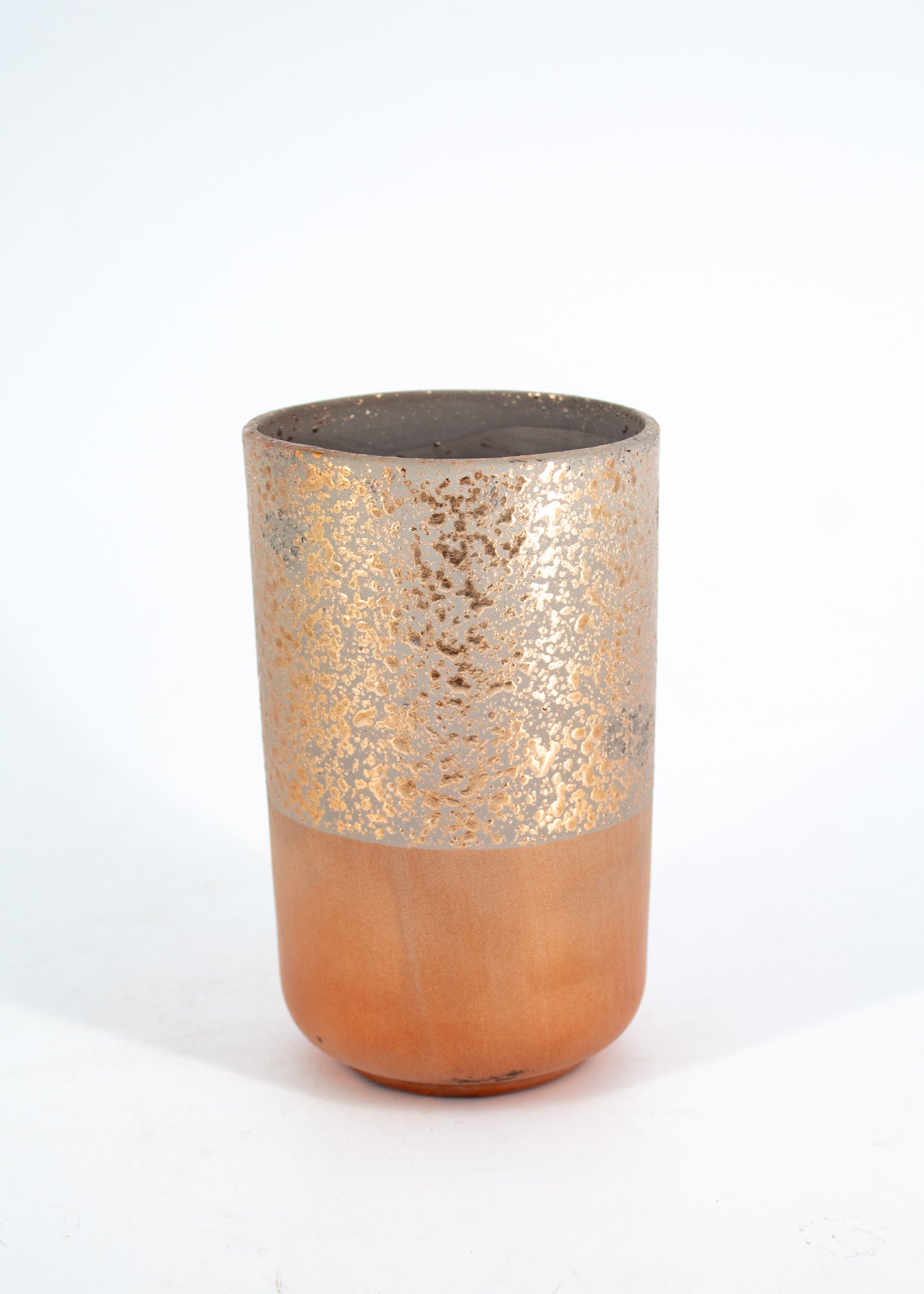 Terra Cotta + Gold Shimmer Vase -  - Pots and Vases - Wild Lark