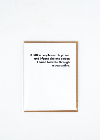 "8 billion people on this planet and I found the one..." Card -  - Top Hat and Monocle - Wild Lark