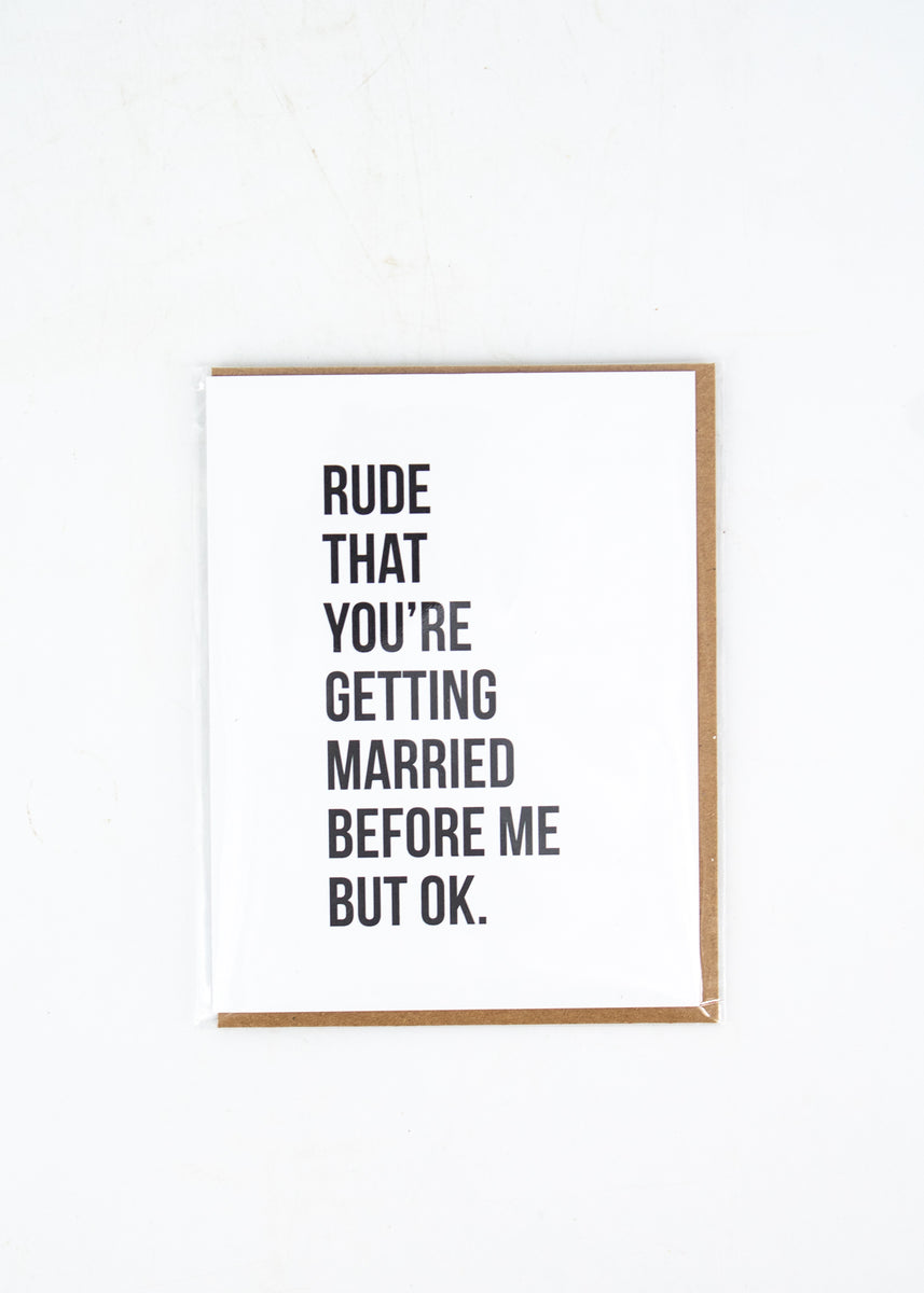 Getting Married Rude