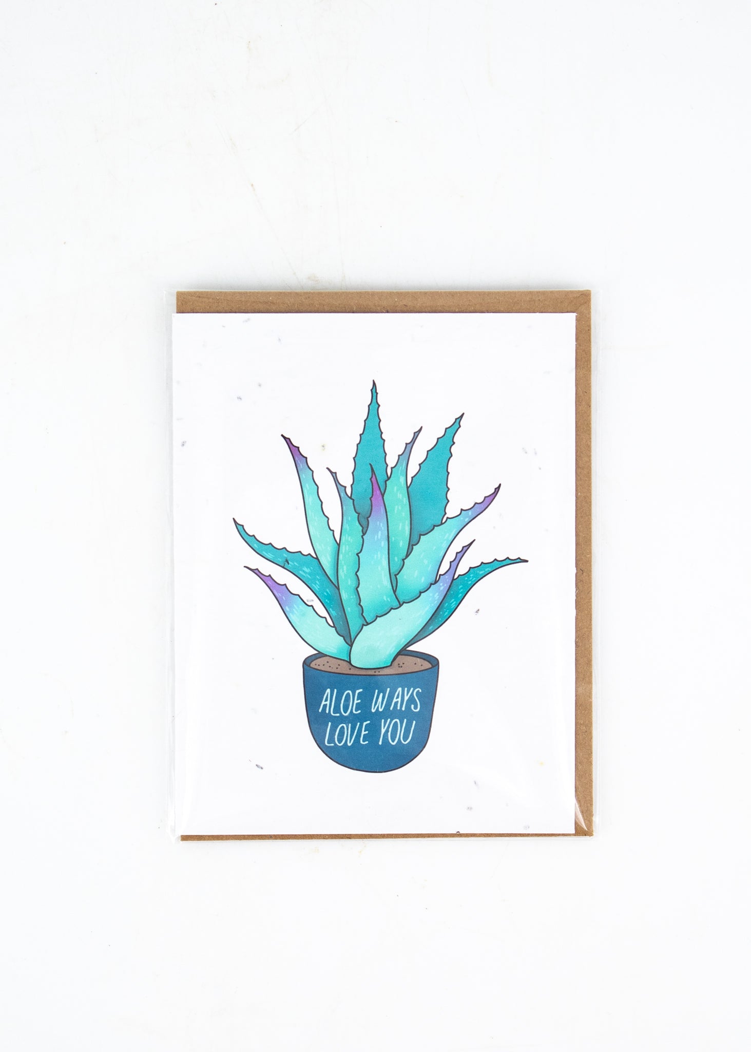 "Aloe Ways Love You" Plantable Seed Paper Card -  - Top Hat and Monocle - Wild Lark