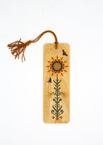 Sunflowers Wood Bookmark with Tassel -  - Little Gold Fox Designs - Wild Lark