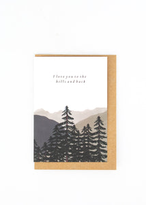 "I Love You to the Hills and Back" Card -  - Heather Lucy J Designs - Wild Lark