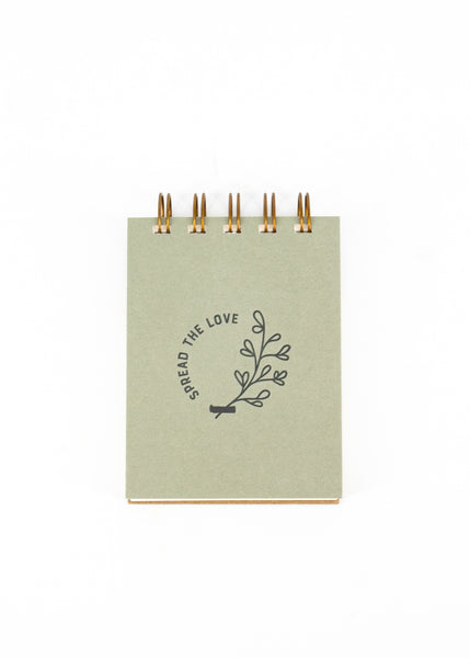 Sage Green "Share the Love" Mini Notepad -  - Ruff House Print Shop - Wild Lark