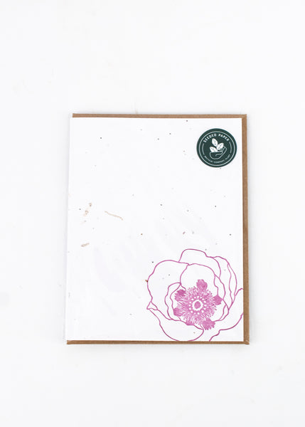 Poppy Wildflower Seed Plantable Card -  - Ruff House Print Shop - Wild Lark