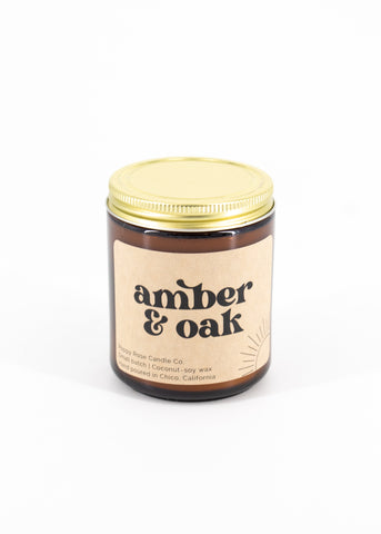 Amber + Oak - Poppy Rose Candle Co. -  - Poppy & Rose Candle Co. - Wild Lark