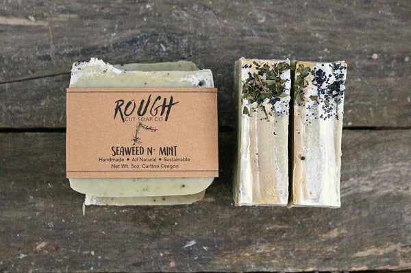 Handmade Rough Cut Soap Bars - Earthy + Bold Scents - Seaweed + Mint - Rough Cut Soaps & Sundries - Wild Lark