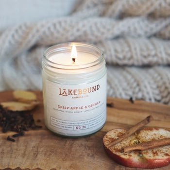 Crisp Apple & Ginger Soy Candle -  - Lakebound Candle Co. - Wild Lark