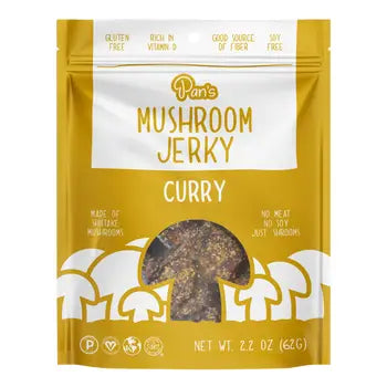 Pan's Mushroom Jerky: Curry -  - Pan's Mushroom Jerky - Wild Lark
