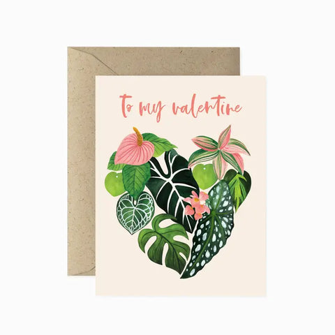 To My Valentine Plant Heart Love Card & Valentine's Day Card -  - Paper Anchor Co. - Wild Lark