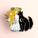 Glitter Punk Enamel Pins - Snuggling Cats with Oranges - Glitter Punk - Wild Lark