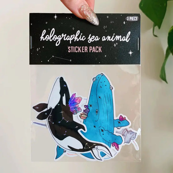 Sticker Packs - Holographic Sea Animals - Jess Weymouth - Wild Lark