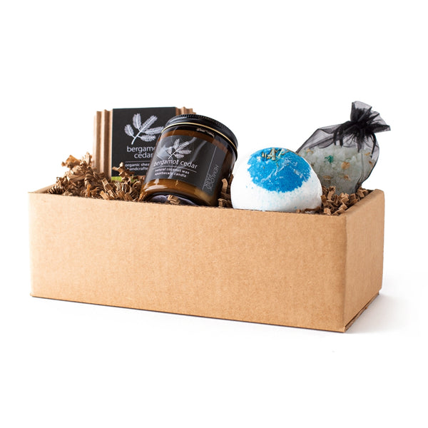 SALE! Bergamot Cedar Artisanal Spa Gift Box -  - Hemlock Park - Wild Lark