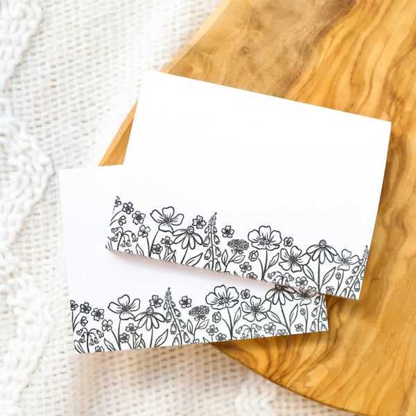 Decorated Sticky Note Pad - Pressed Florals - Elyse Breanne Design - Wild Lark
