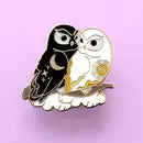 Glitter Punk Enamel Pins - Day & Night Owls - Glitter Punk - Wild Lark