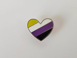 Non-Binary Heart Pin -  - Little Rainbow Paper Co - Wild Lark