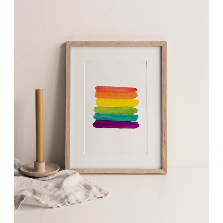 LGBTQ Pride Flag Watercolor Art Print Pride Month Gift -  - Liv Lyszyk Prints - Wild Lark
