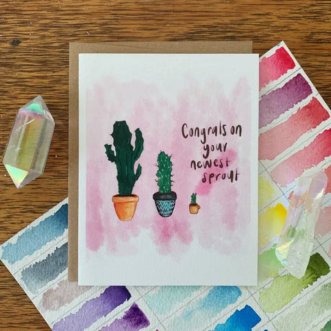 Newest Sprout Greeting Card -  - Jess Weymouth - Wild Lark