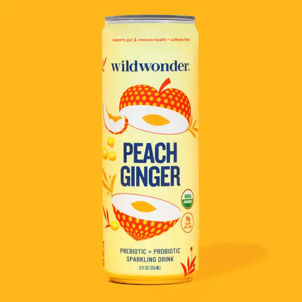 Peach Ginger Sparkling Prebiotic + Probiotic Drink -  - wildwonder - Wild Lark
